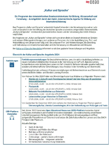 Program Kultur und Sprache